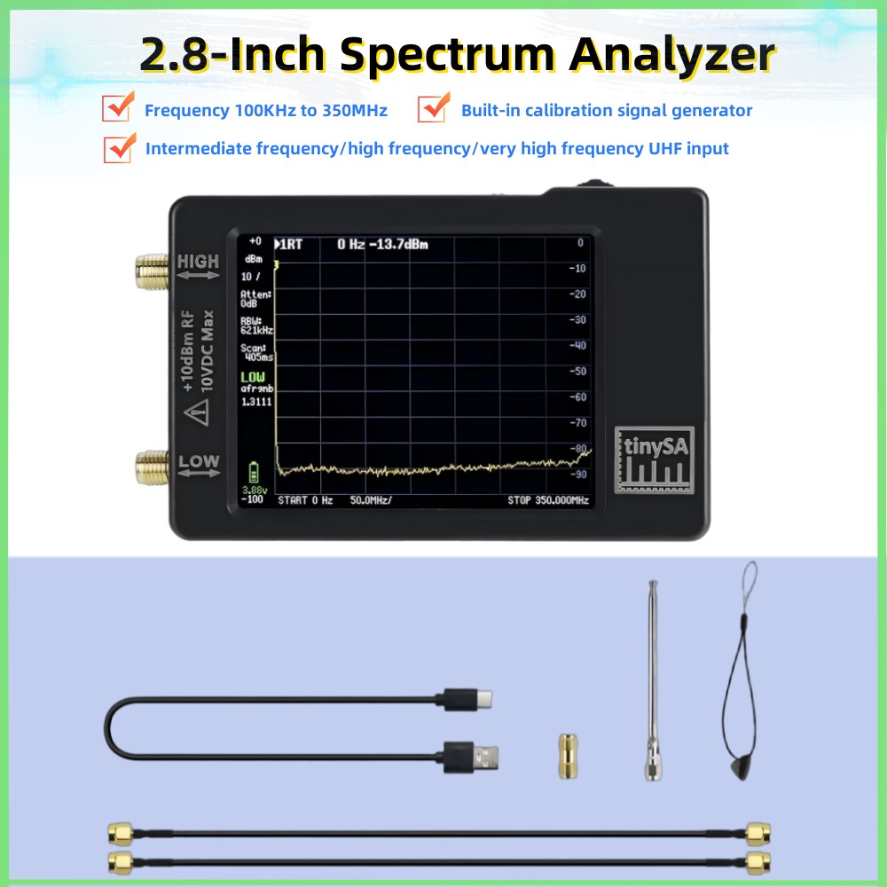TinySA 100khz-960mhz Spectrum  - đánh giá và giá Signal Generator Spectrum Analyzer