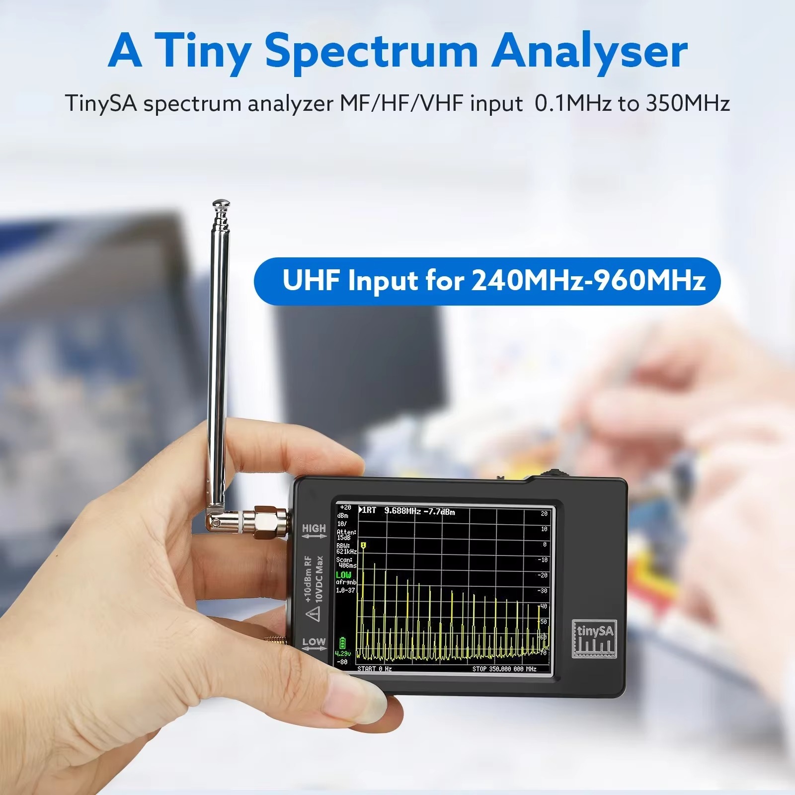 Upgraded Tiny Spectrum Analyze - đánh giá và giá Signal Generator Spectrum Analyzer